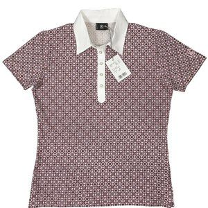 NEW Bogner Lora Womens Polo Shirt! Pink Design With White Collar & "B" on Sleeve